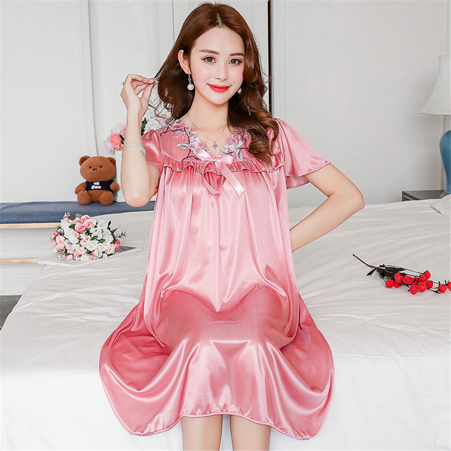 Robe Silk Women - НОВАЯ летняя ночная рубашка из ледяного