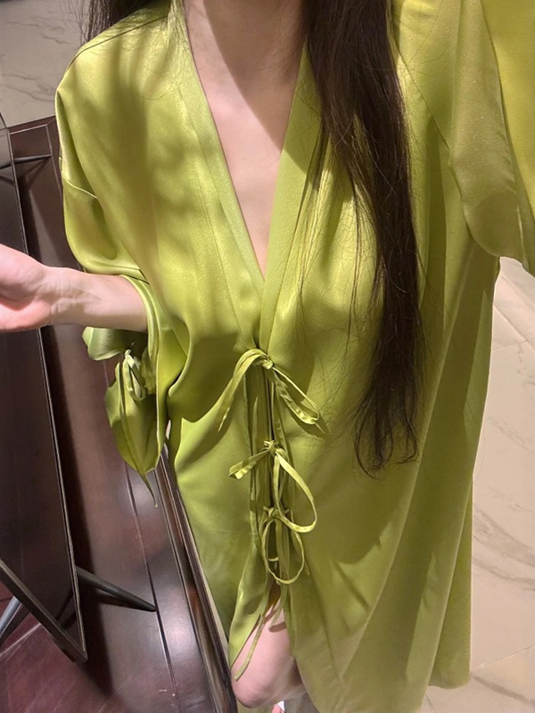 Robe Silk Women - Легкий кардиган-халат из ледяного шелка с