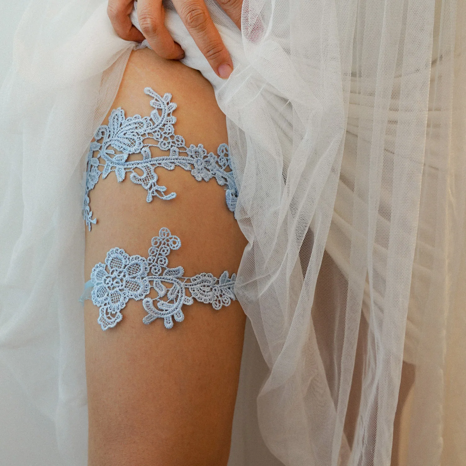 Небесно-голубой комплект сваде – обзор и цена Garter Belt Set