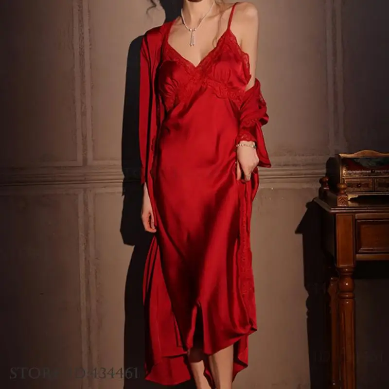 Женский длинный халат, комплек – обзор и цена Robe Silk Women