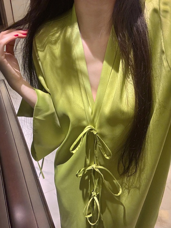 Легкий кардиган-халат из ледян – обзор и цена Robe Silk Women