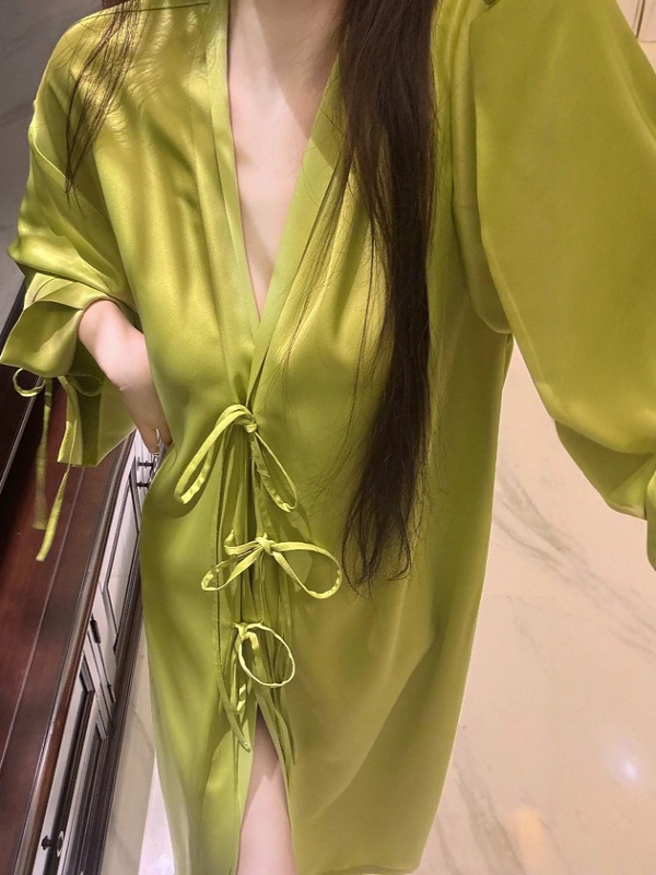 Легкий кардиган-халат из ледян – обзор и цена Robe Silk Women